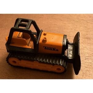 MCDONALDS TONKA Mini Bulldozer Construction 2003 Orange Hasbro  Happy‎ Meal Toy